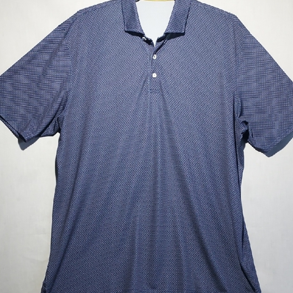 Holderness &‎ Bourne The Draper all over pattern men's polo shirt size XXL